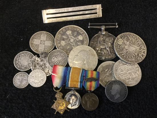 Medals & mixed coins - despatch leaf